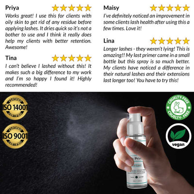 Beau Lashes Eyelash Extension Lash Primer Spray And Reviews