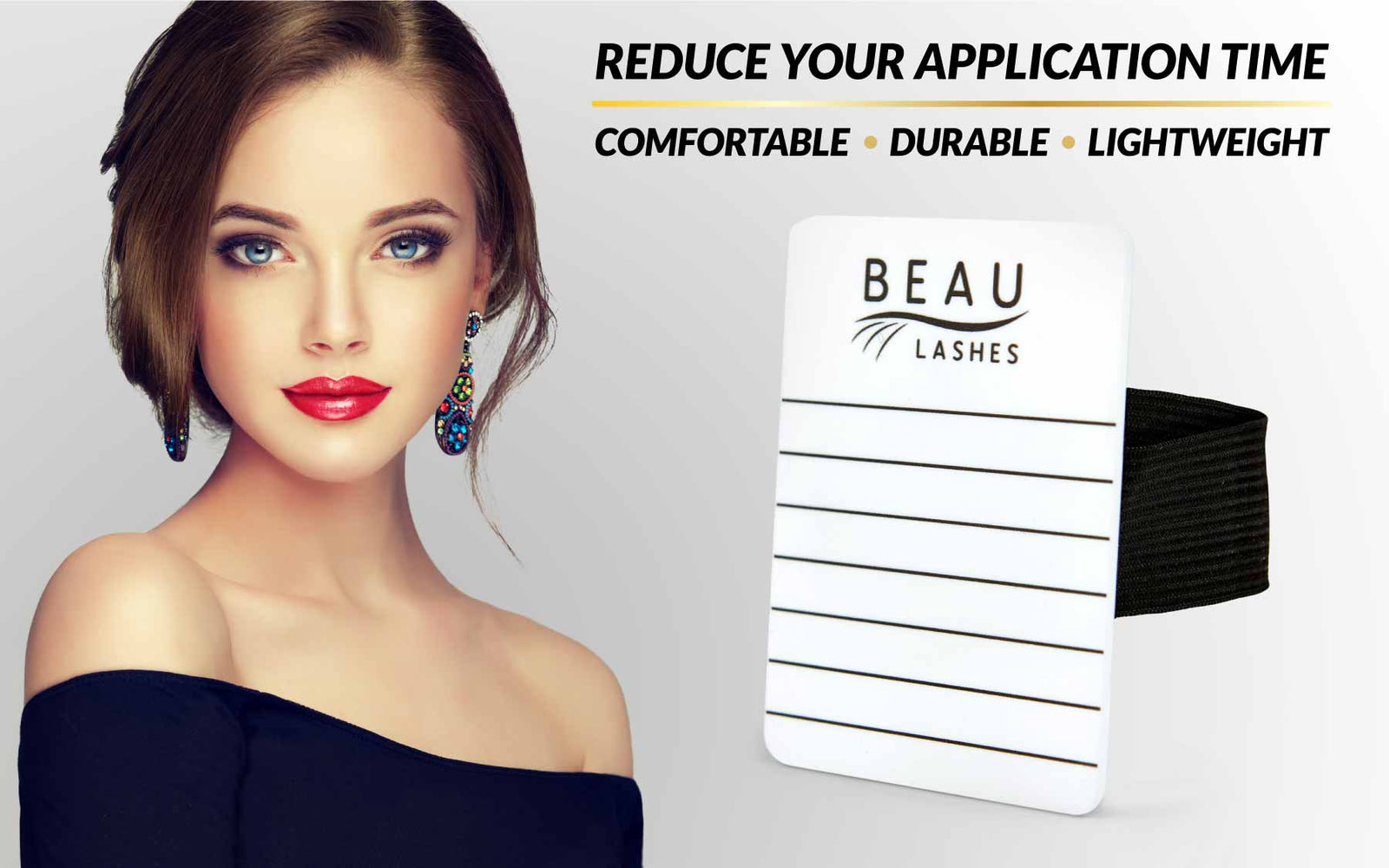 Beau Lashes Eyelash Extension Hand Lash Holder Pallet Comfortable Lightweight Banner