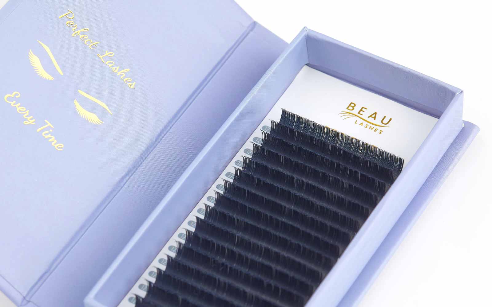 Beau Lashes Pro Flat Professional Individual Eyelash Extensions Close Up