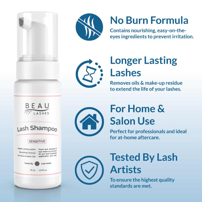 barm Forstyrre Kommentér Eyelash Extension Cleanser Sensitive Shampoo | Beau Lashes