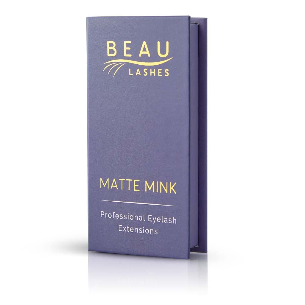 Beau Lashes Matte Mink Eyelash Extensions Box D Curl